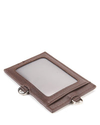Slim Carry Leather Card Lanyard - Brown