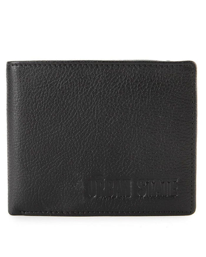 Urban Fold Leather Wallet - Black