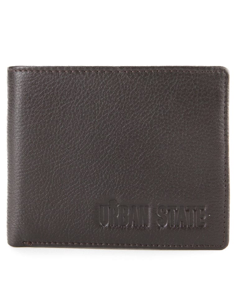 Urban Fold Leather Wallet - Black
