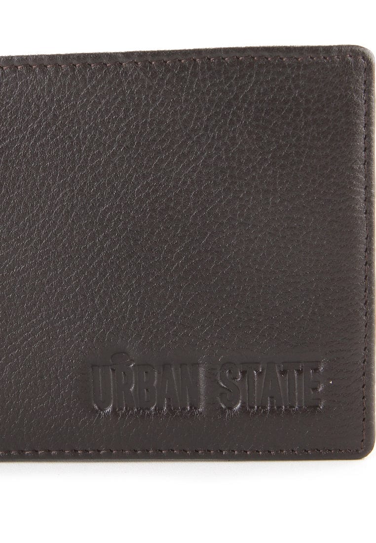 Urban Fold Leather Wallet - Brown