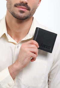 Weekend Fold Leather Wallet - Black