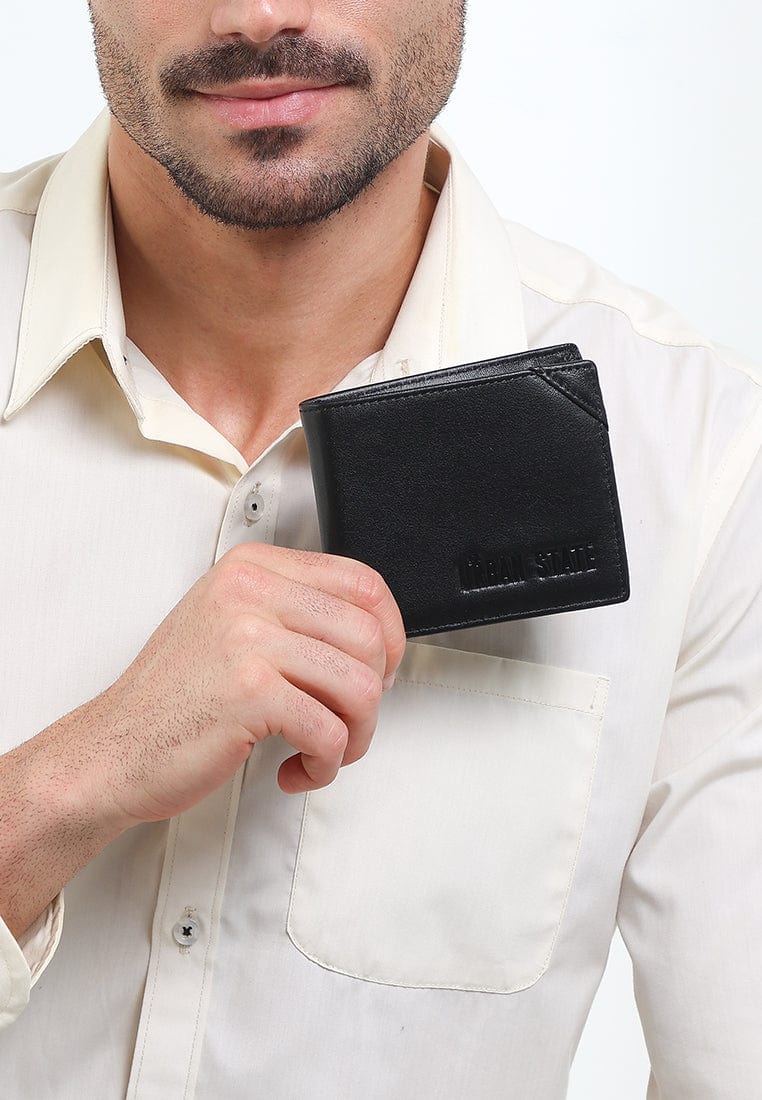 Everyday Fold Leather Wallet - Black