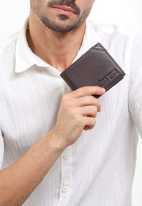 Everyday Fold Leather Wallet - Brown