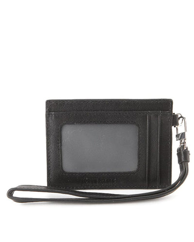 Everyday Snap Leather Card Wallet - Black