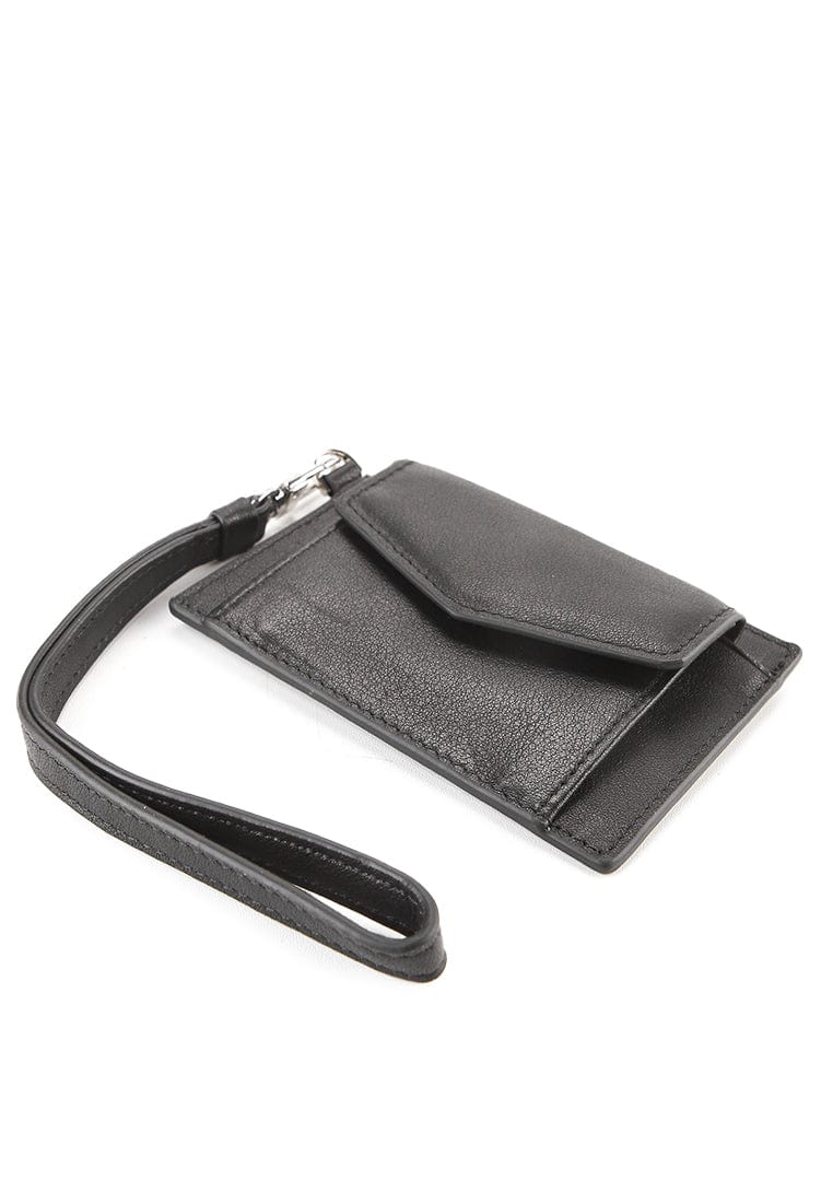 Everyday Snap Leather Card Wallet - Black