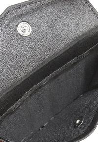 Everyday Snap Leather Card Wallet - Black