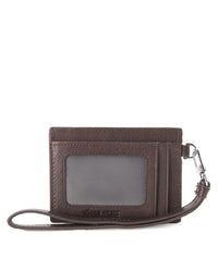 Everyday Snap Leather Card Wallet - Brown