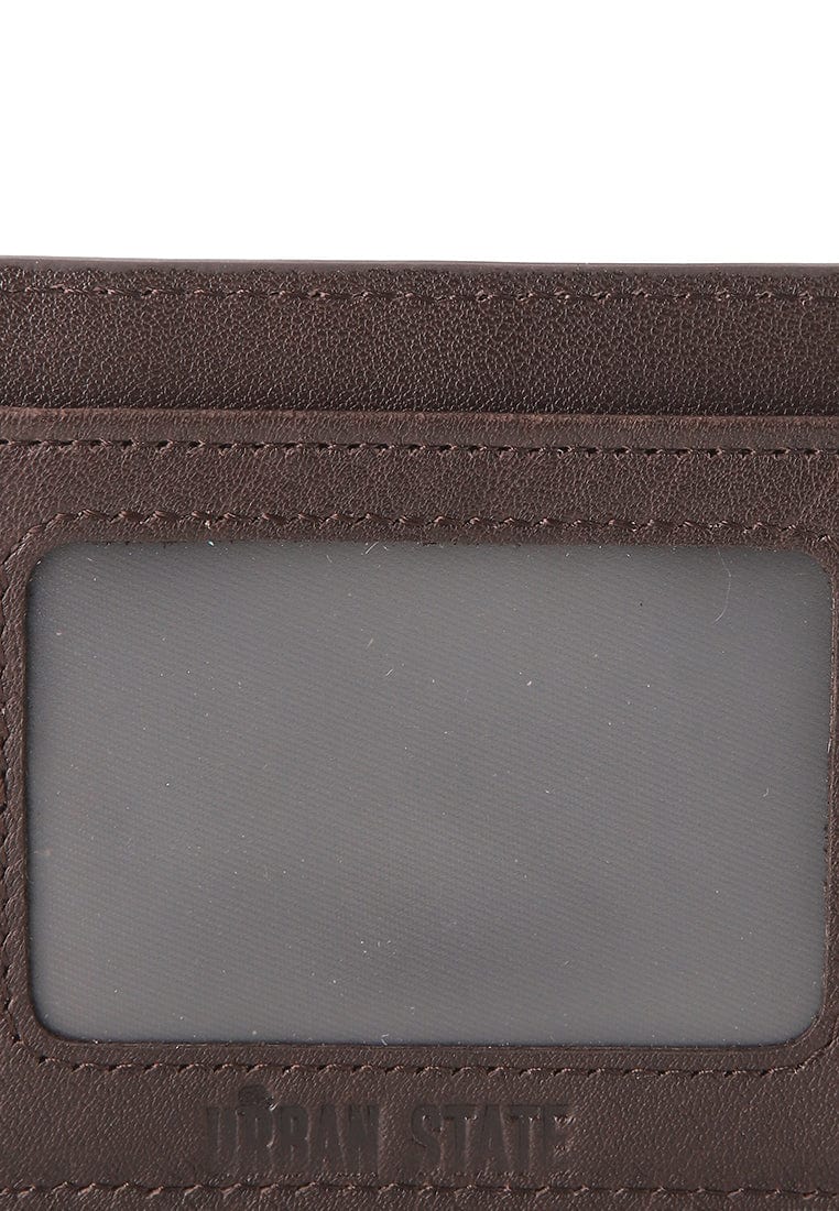 Everyday Snap Leather Card Wallet - Brown