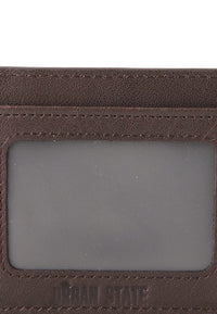 Everyday Snap Leather Card Wallet - Brown