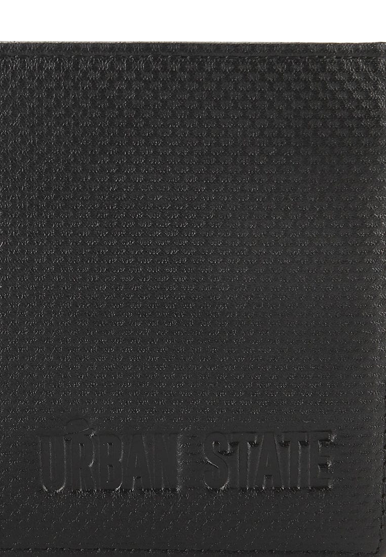 Metro Fold Leather Wallet - Black