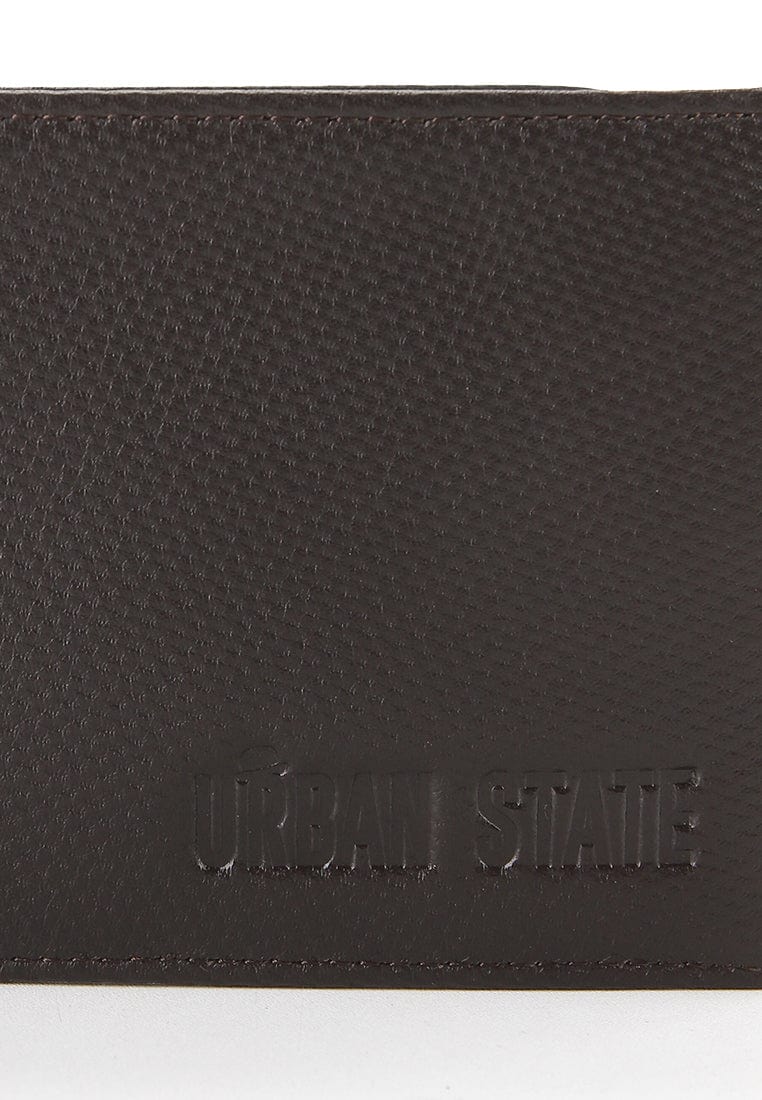 Metro Fold Leather Wallet - Brown