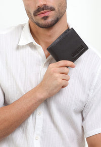 Metro Fold Leather Wallet - Brown