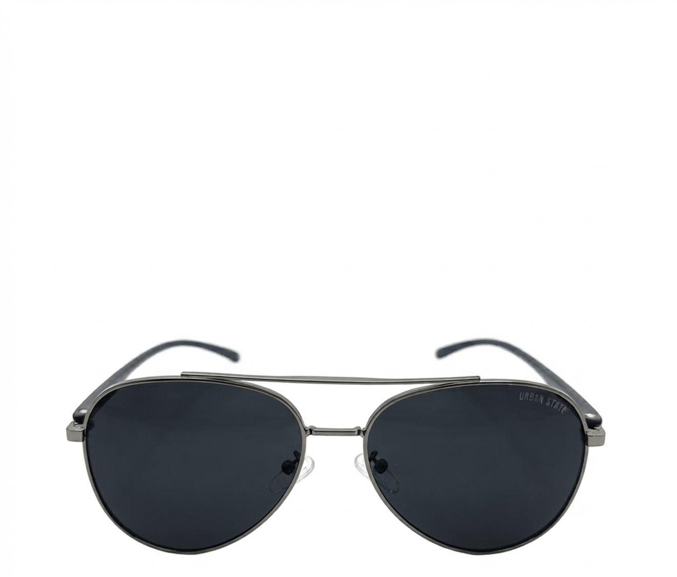 Polarized Eclipse Aviator Frame Sunglasses - Black Silver