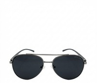 Polarized Eclipse Aviator Frame Sunglasses - Black Silver