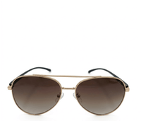 Polarized Eclipse Aviator Frame Sunglasses - Brown Gold