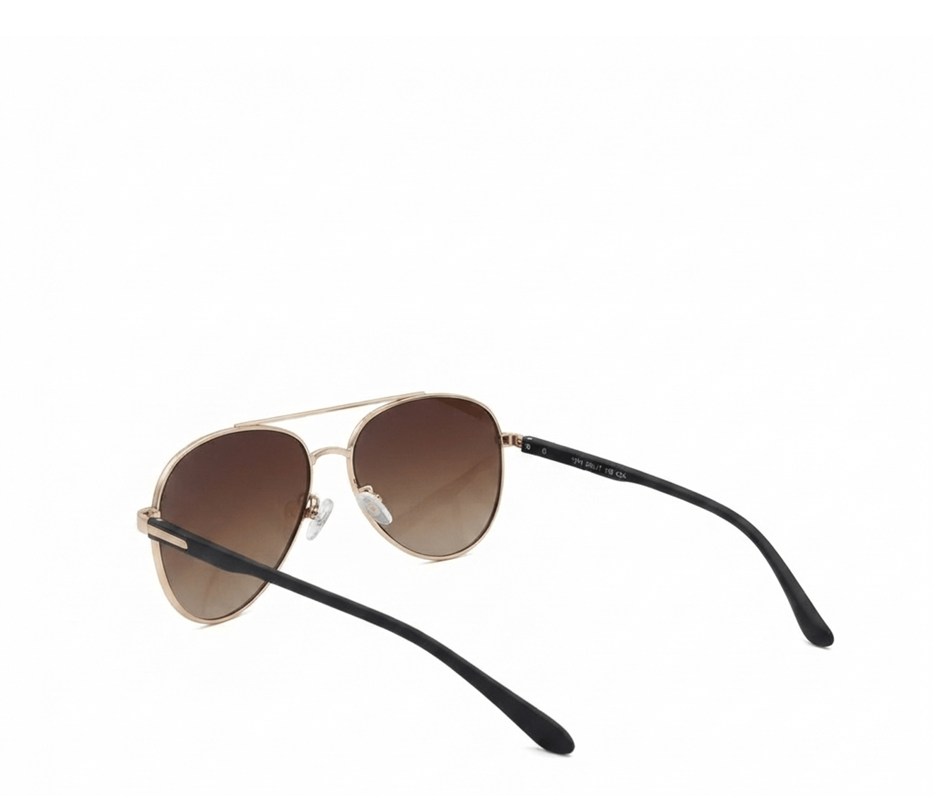 Polarized Eclipse Aviator Frame Sunglasses - Brown Gold