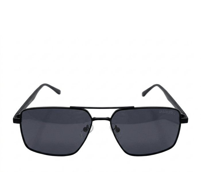 Polarized Aviar Square Frame Sunglasses - Black Black