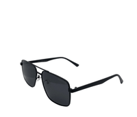 Polarized Aviar Square Frame Sunglasses - Black Black