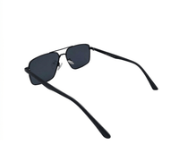 Polarized Aviar Square Frame Sunglasses - Black Black