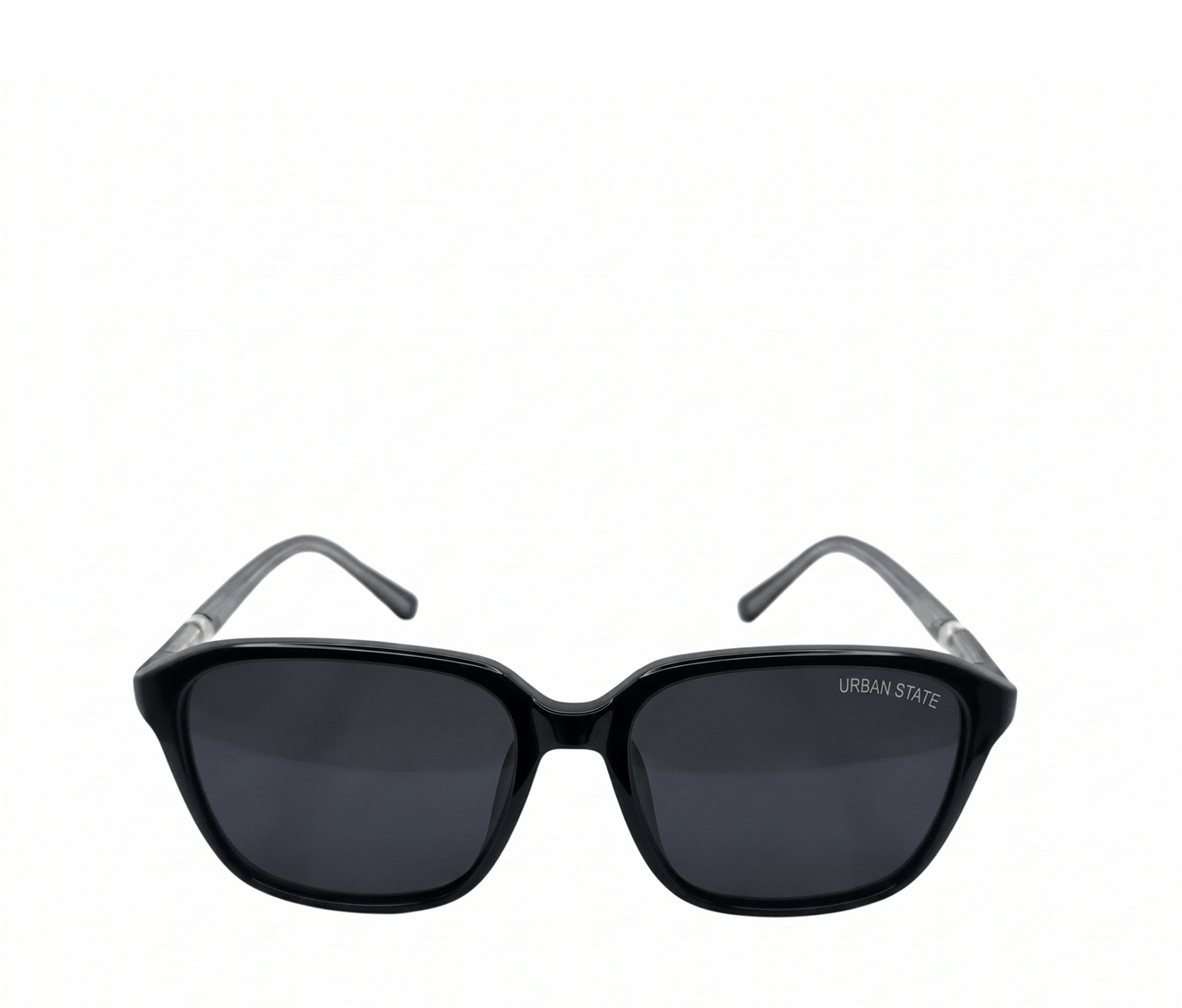 Polarized Haze Square Frame Sunglasses - Black Black