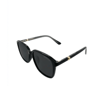 Polarized Haze Square Frame Sunglasses - Black Black