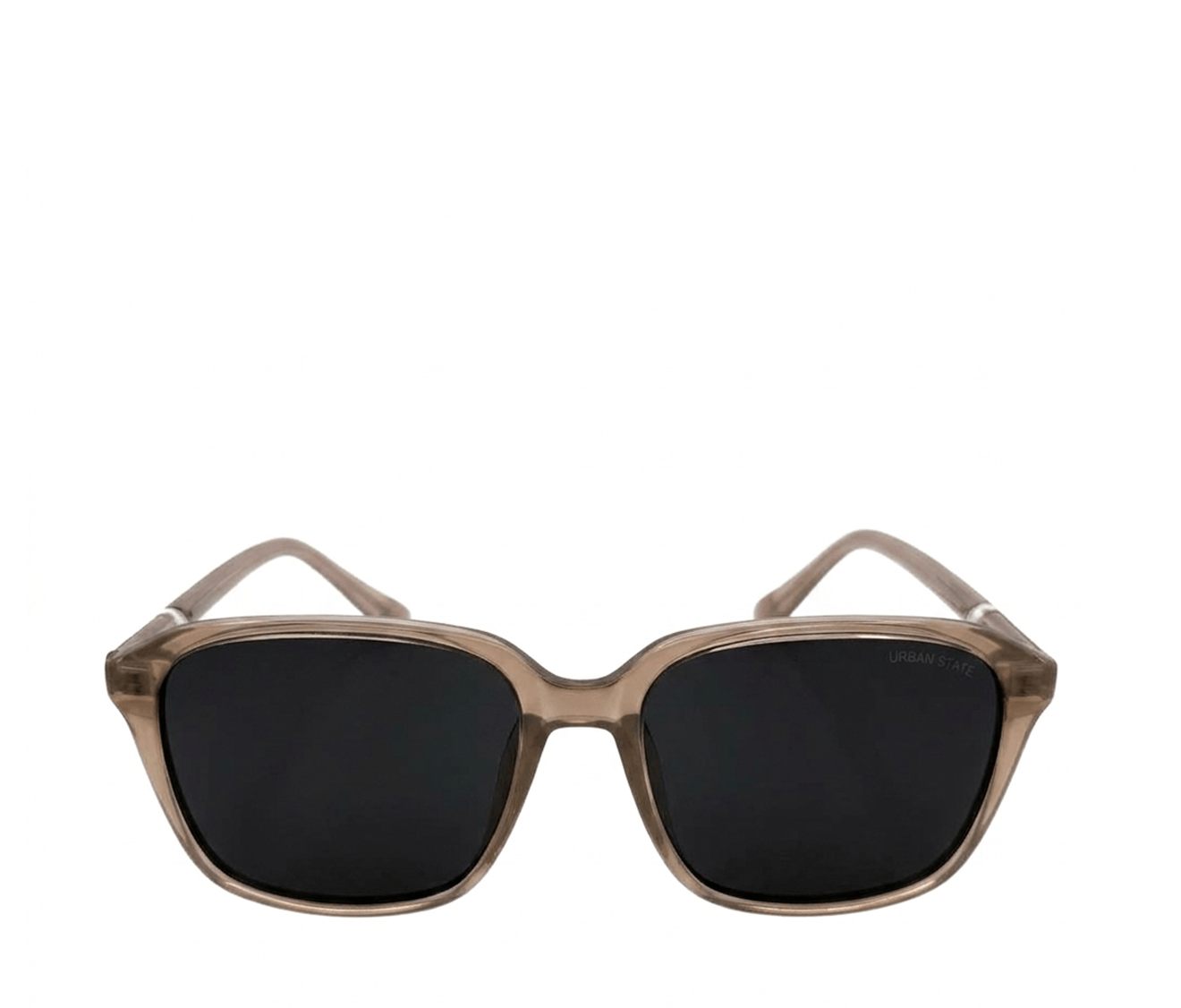 Polarized Haze Square Frame Sunglasses - Black Clear