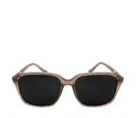 Polarized Haze Square Frame Sunglasses - Black Clear