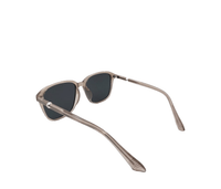 Polarized Haze Square Frame Sunglasses - Black Clear