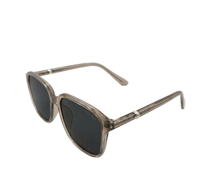 Polarized Haze Square Frame Sunglasses - Black Clear