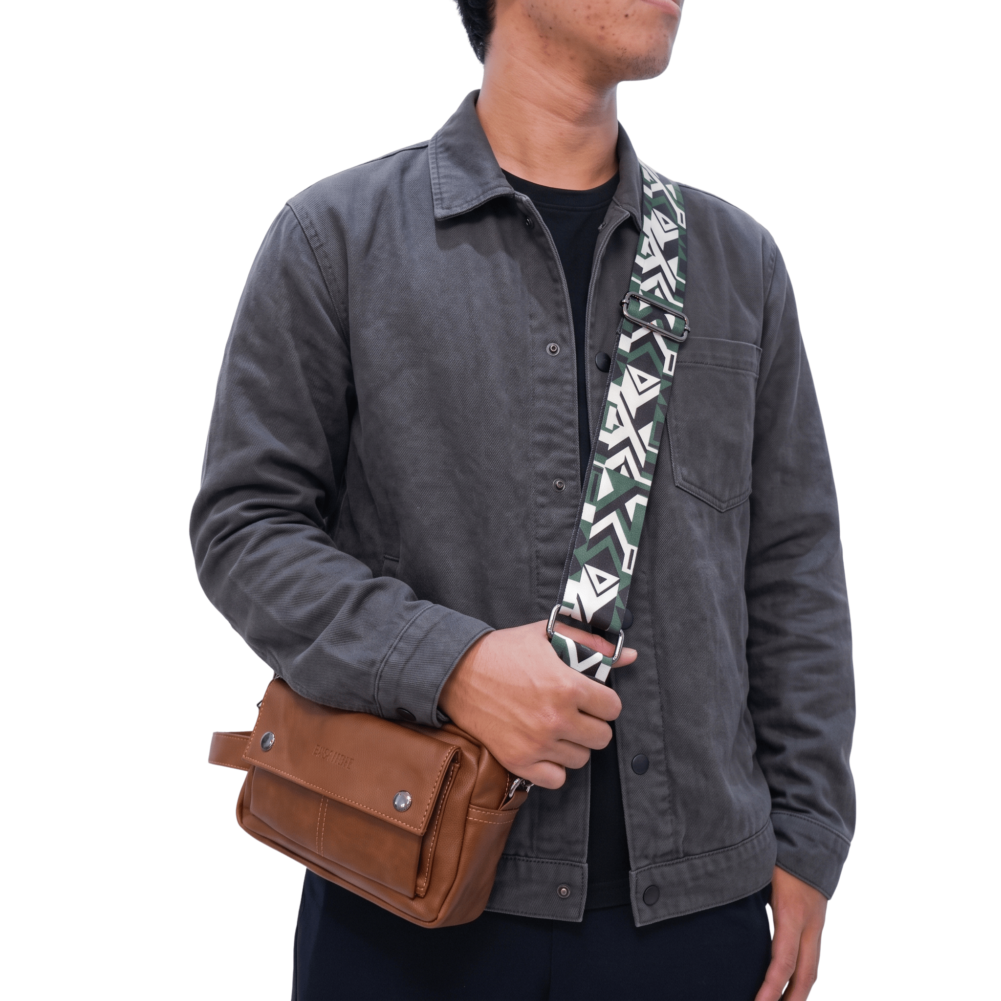 Vertex Tali Strap Tas - Adjustable Bag Shoulder Strap - Green White