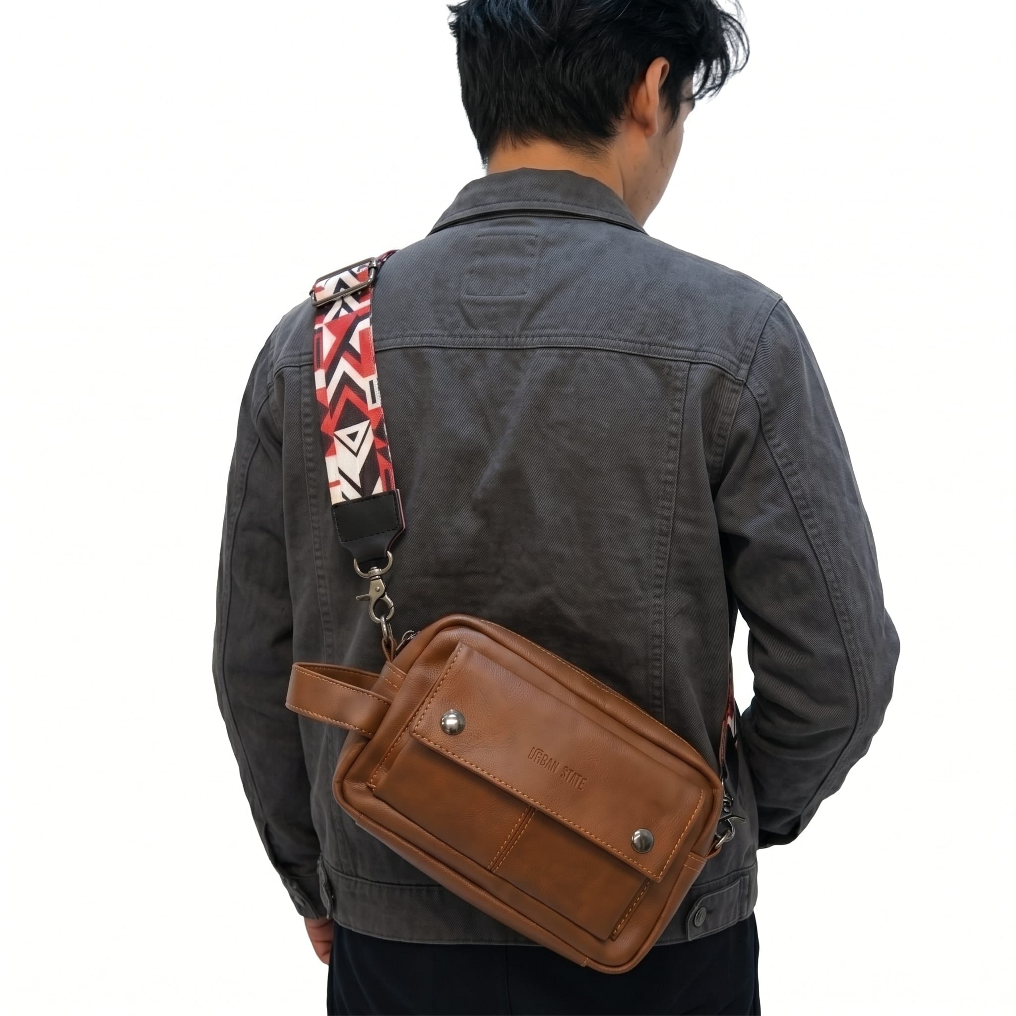 Vertex Tali Strap Tas - Adjustable Bag Shoulder Strap - Red White