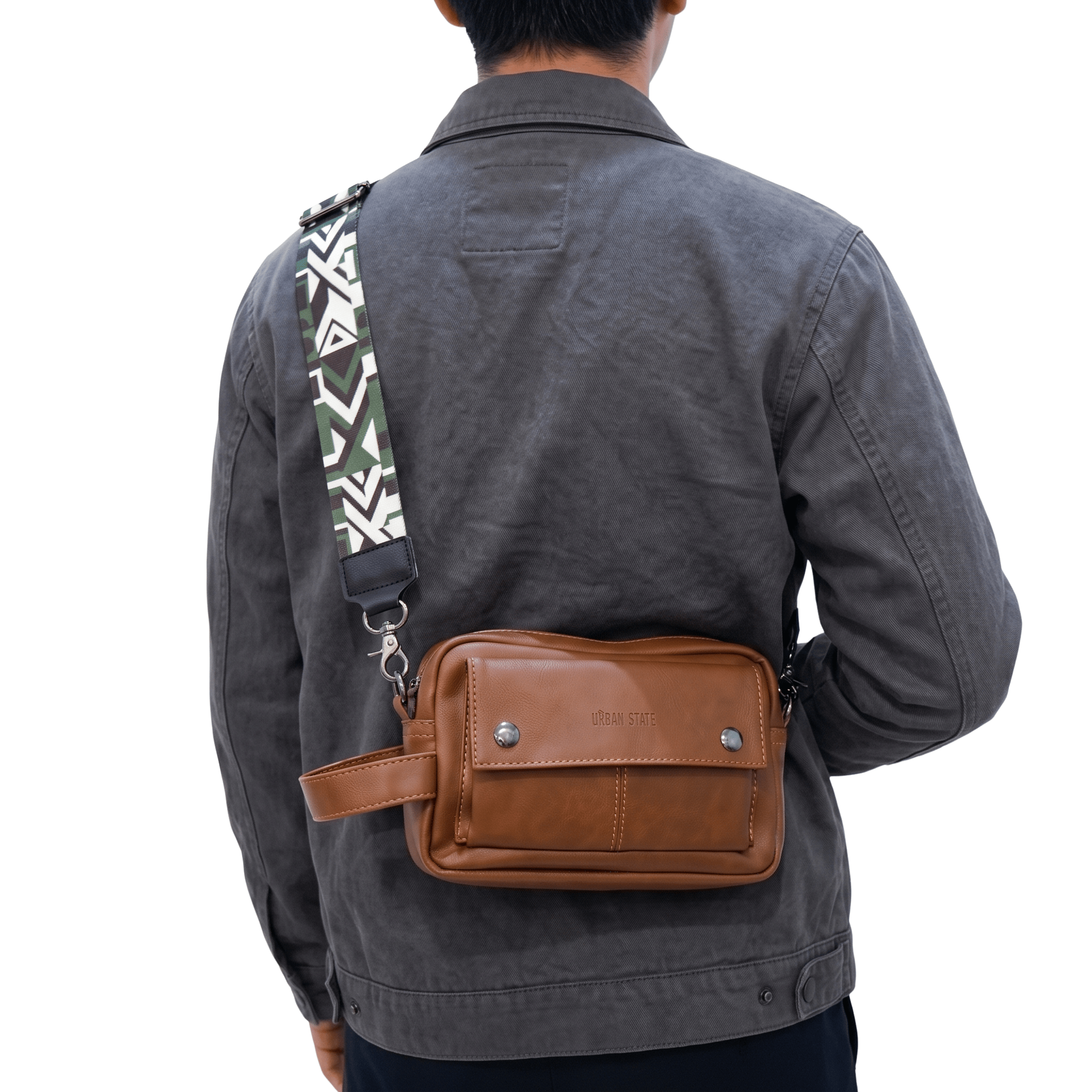 Vertex Tali Strap Tas - Adjustable Bag Shoulder Strap - Green White