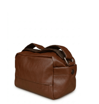 Distressed Leather Crossbody Pouch - Non-Detachable Strap - Dark Brown
