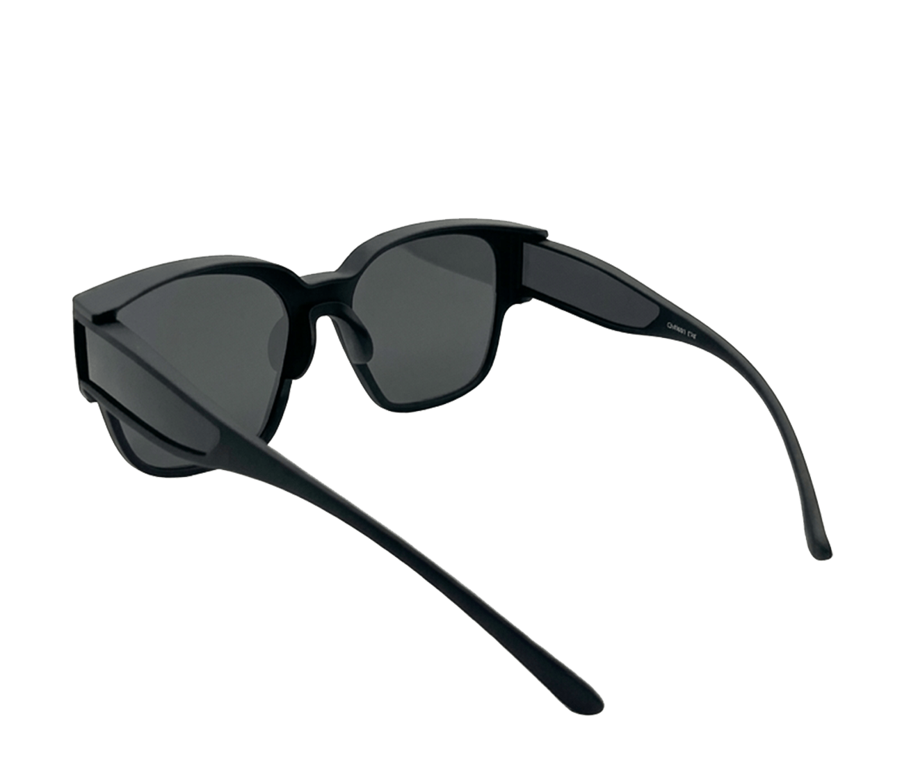 Polarized Shift Clip-On Square Frame Sunglasses - Black Black