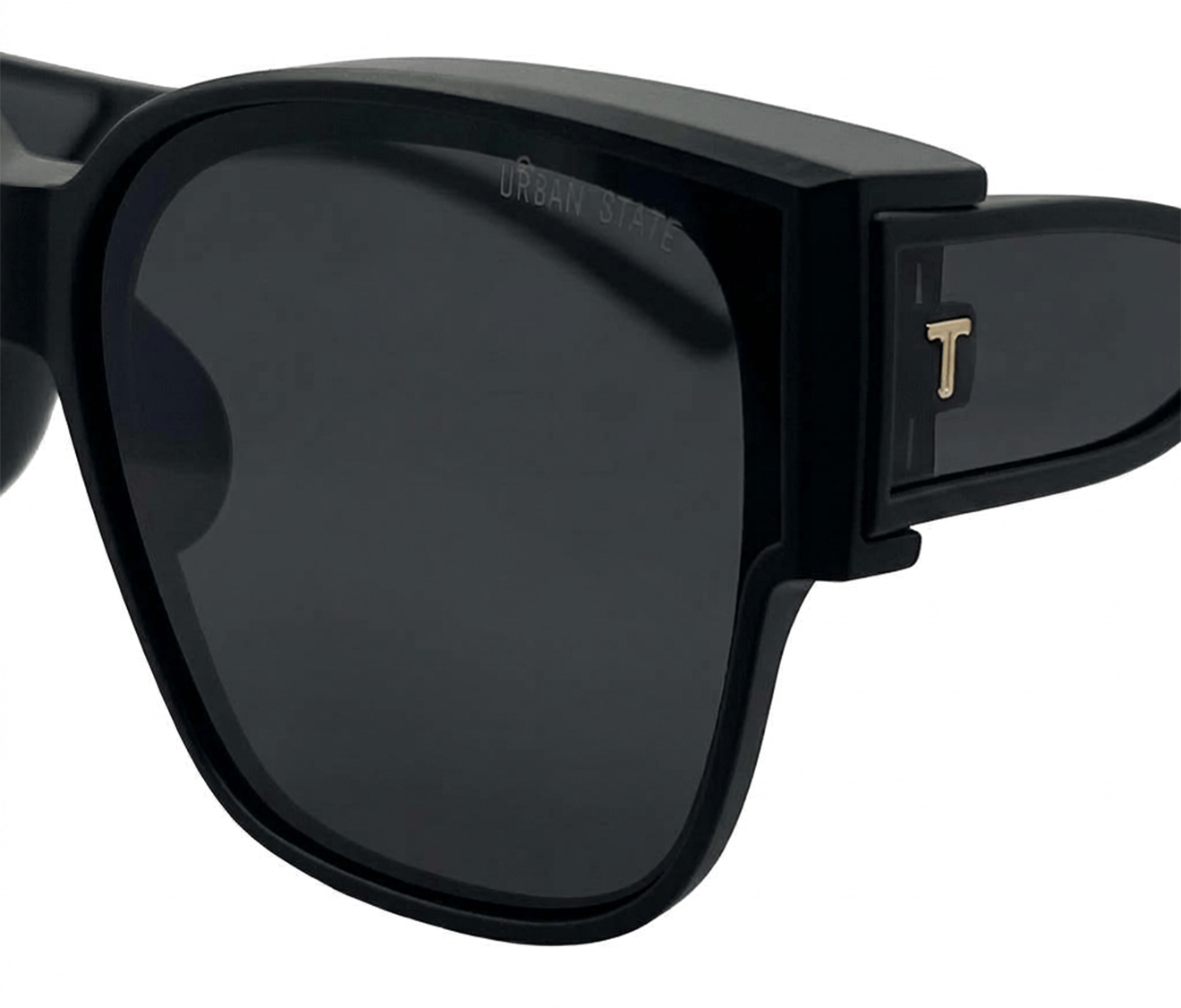 Polarized Shift Clip-On Square Frame Sunglasses - Black Black