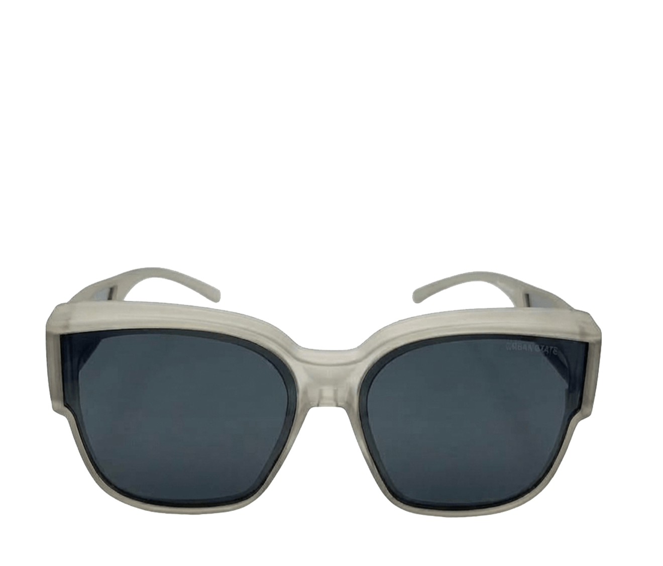 Polarized Shift Clip-On Square Frame Sunglasses - Black Grey