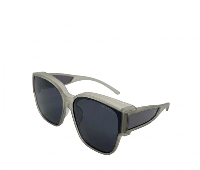 Polarized Shift Clip-On Square Frame Sunglasses - Black Grey
