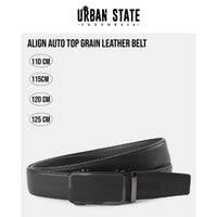 Align Auto Top Grain Leather Belt - Black