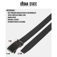 Align Auto Top Grain Leather Belt - Black