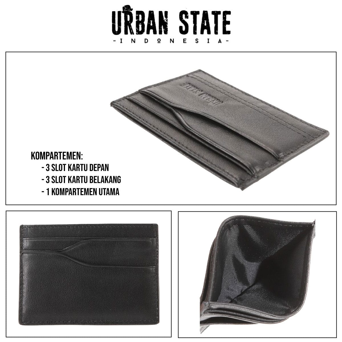 Axis Carry Leather Card Wallet - Brown