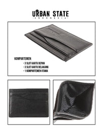 Axis Carry Leather Card Wallet - Black