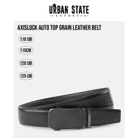 AxisLock Auto Top Grain Leather Belt - Black