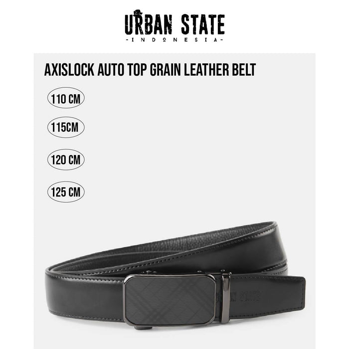 AxisLock Auto Top Grain Leather Belt - Black