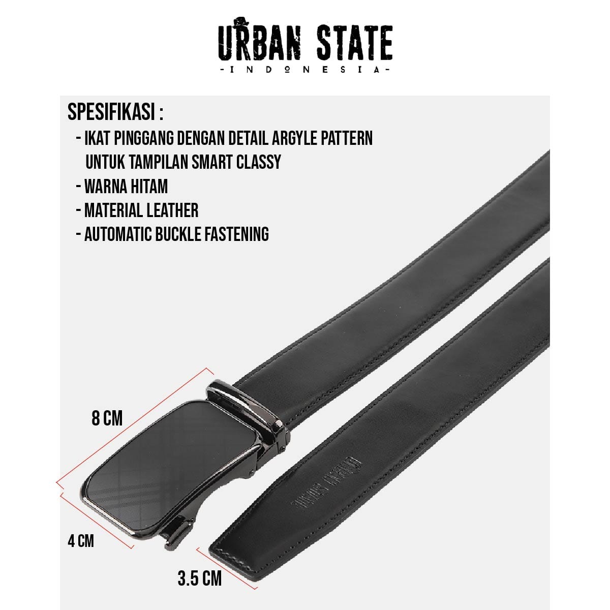 AxisLock Auto Top Grain Leather Belt - Black
