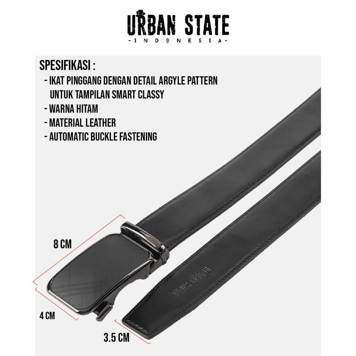 AxisLock Auto Top Grain Leather Belt - Black