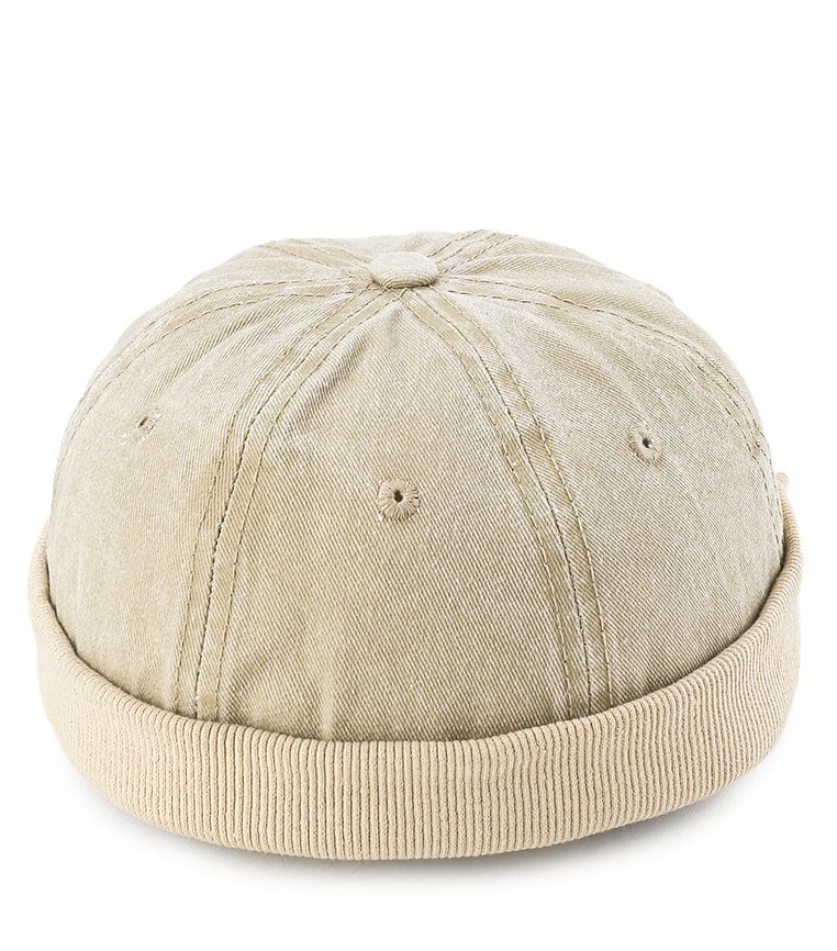 Casual Brimless Baseball Cap - Beige