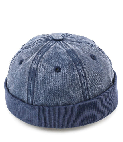 Casual Brimless Baseball Cap - Navy