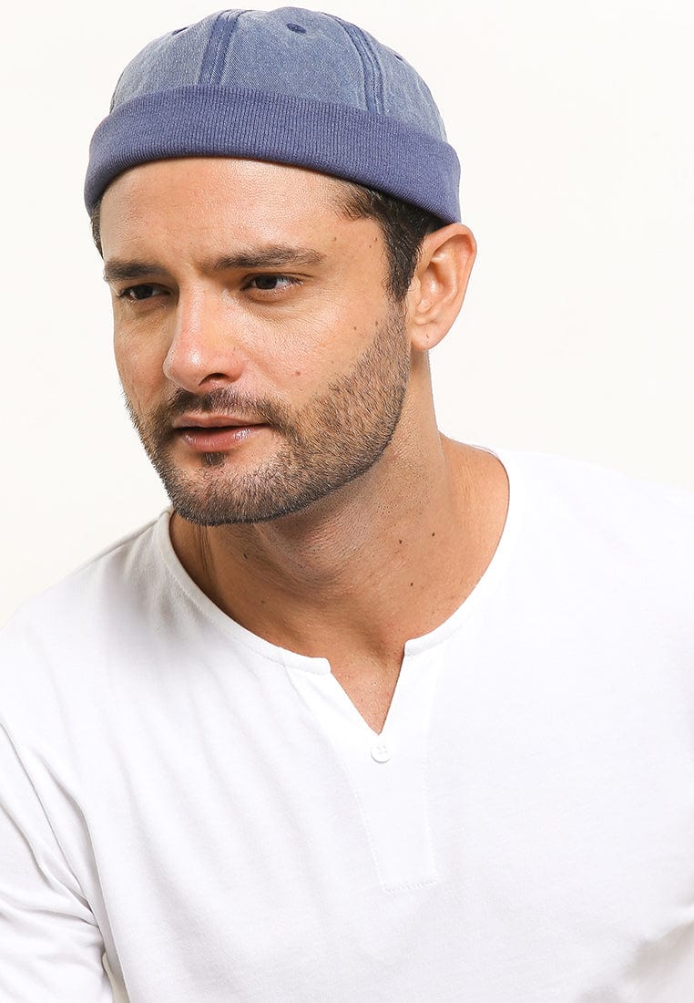 Casual Brimless Baseball Cap - Navy