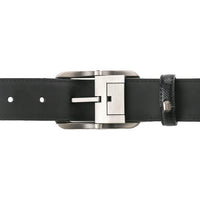Casual Lux Pin Buckle Top Grain Leather Belt - Black