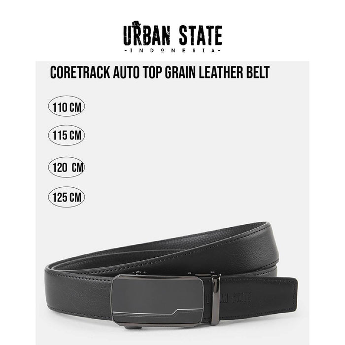 CoreTrack Auto Top Grain Leather Belt - Black